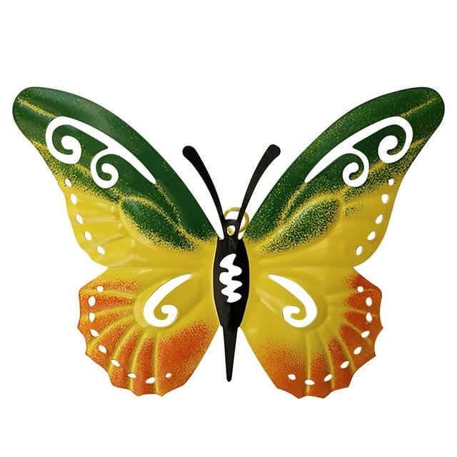 Mikilon Metal Wall Decor Decorative Sculptures with Green Leaves For Garden Wall Patio
