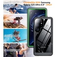 thumbnail image 2 of Funda Temdan para Galaxy S25 Ultra, 6.9 pulgadas, impermeable a prueba de golpes, verde, 2 of 9