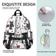 thumbnail image 5 of Scribble Dogs Backpack for School,Cute School Bag,Schoolbag with Adjustable Shoulder Straps & Padded Back,15.25"x11.5"x5.25", 5 of 6