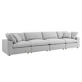 thumbnail image 2 of Modway Commix 4 Piece Down Filled Overstuffed Sectional Sofa Set in Light Gray, 2 of 10