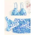 thumbnail image 2 of Girls' Allover Flower Pattern 3pcs/set Strap Swimsuit & Short Skirt For Summer, Girls' Clothing, 2 of 5