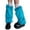 Blue, variant on Furry Plush Leg Warmers for Women Girls Winter Fashion Fuzzy Boot Toppers Cuffs