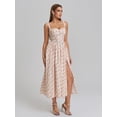 thumbnail image 4 of Vestido KUTUMAI tipo corsé floral a media pierna con abertura y bolsillos para mujer, 4 of 6
