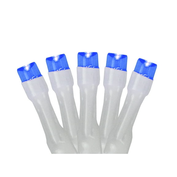 Northlight Battery Operated LED Christmas Lights - Blue - 9.5' White Wire - 20ct