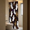 thumbnail image 5 of Halloween Shower Curtain, Cute Ghost Polyester Fabric Bathroom Decor Curtain, Machine Washable Waterproof, Halloween Holiday Gift for Women Men, 72 x 72 Inches, 5 of 7