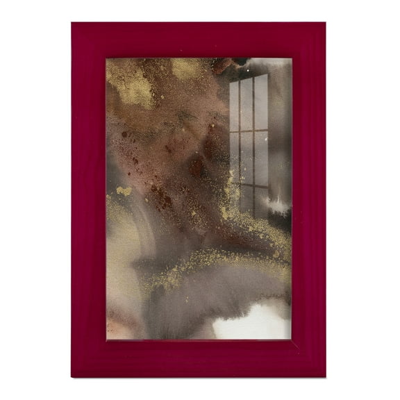 Mountain Seasons IV - Framed Print w/glass - Cherry Red