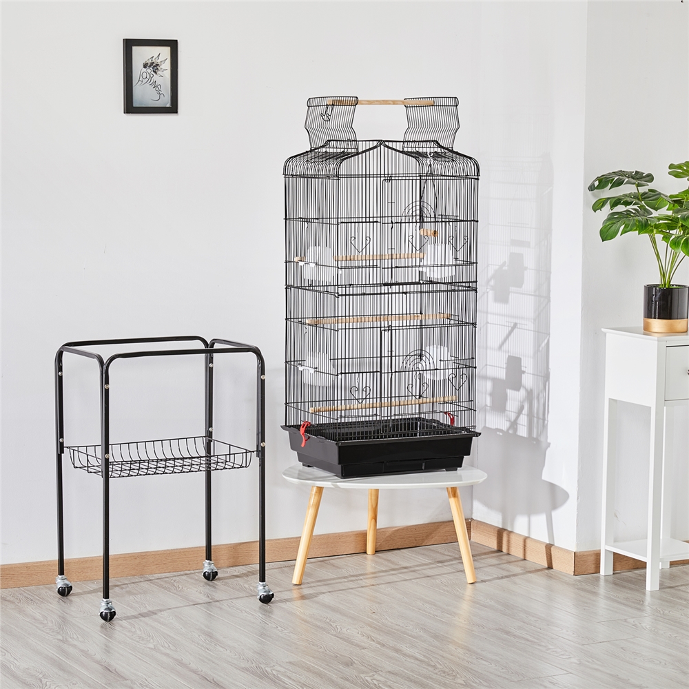 Yaheetech 64-Inch Metal Bird Cage with Open Top photo 3