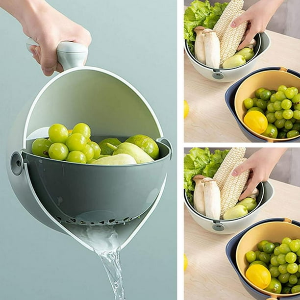 Vegetable Colander/Fruit Strainer Multifunctional Drain Basket Double