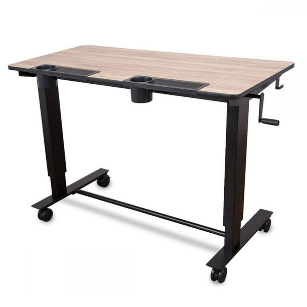 Offex Height Adjustable Two Student Standing Desk With Crank