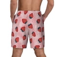 thumbnail image 4 of Balery Strawberries Mens Swim Trunks Swim Shorts for Men Quick Dry Inseam Beach Shorts with Compression Liner Pocket-3X-Large, 4 of 9