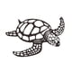 thumbnail image 2 of Estatua de tortuga Iron Modern Beach Tema Decoración Ornamento de animales Decoración de pared de arte para sala de estar Mesa de tela de televisión 30x28cm, 2 of 9