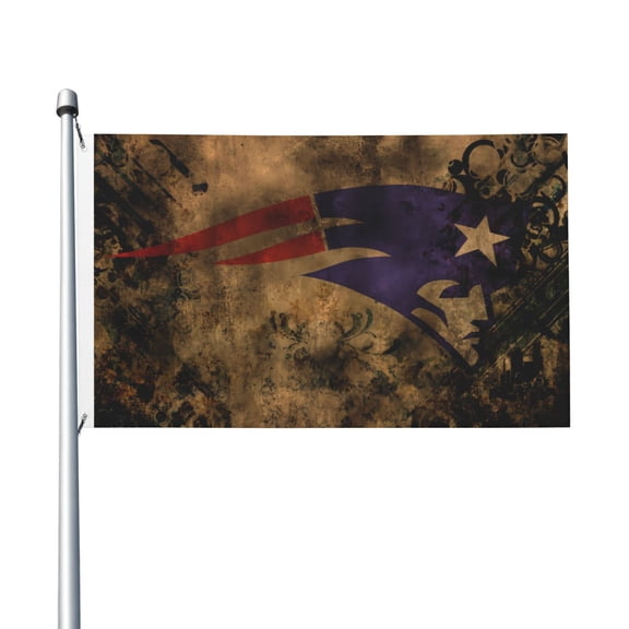 New England Football Team 3x5 FT Double-Sided Flag (Pole Not Included), Quick-Drying for Lawn, Balcony & Party Decor 35Flag-225