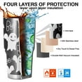thumbnail image 7 of 30oz Smiling Ghosts Halloween Pattern Tumblers Stainless Steel Tumbler with Lid and Straw,Vacuum Insulated Double Wall Travel Tumbler Cups Mug with Cleaning Brush for Coffee,Tea, 7 of 7