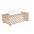 thumbnail image 5 of 1 funda rectangular para caja de pañuelos de cristal, funda decorativa para caja de pañuelos, soporte de cristal para decoración elegante, color dorado., 5 of 5