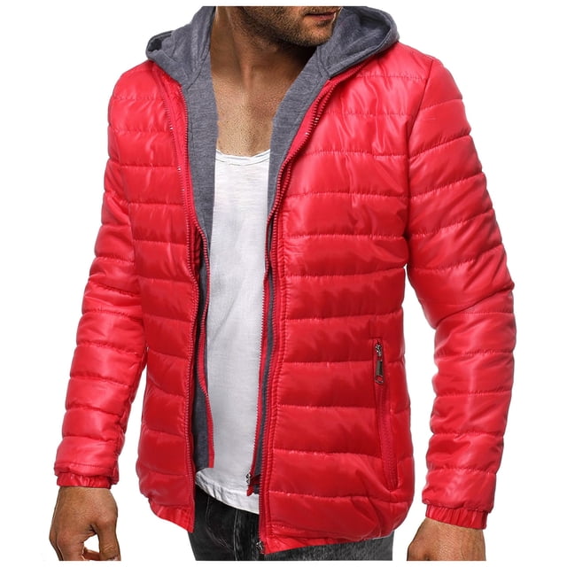 Chaqueta de algodón negro casual de color sólido con cuello con capucha y cremallera para jóvenes Pompotops oipoqjl20238