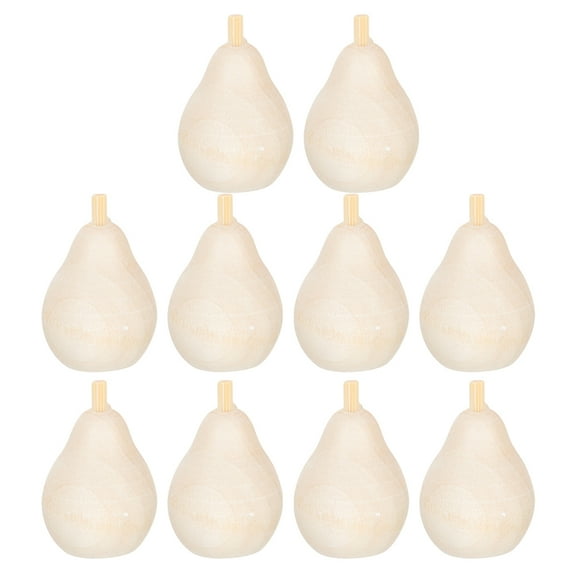 Homoyoyo Natural Wooden Pears for Crafts and Coloring, Unfinished Wood Fruit Shapes for Kids Art Projects and Activities