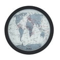thumbnail image 2 of Urban Designs Lisbon Side Table with World Glass Map Top - Black, 2 of 3