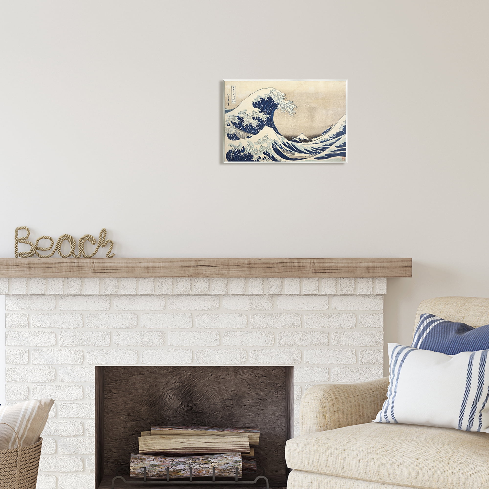 Stupell Industries Classic Tsunami Wave Nature Painting Unframed Art Print Wall Art, 15 x 10
