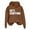 Brown, variant on Womens Sweatshirt Hoodies Long Sleeve Lightweight Pullover for Women Unisex Hoodie Brown Hooded Sweatshirt Winter Tops Street Style Clothes