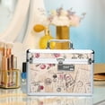 thumbnail image 1 of Estuche de tren de maquillaje, estuche de tocador con bandeja, organizador de caja de maquillaje, caja de almacenamiento de cosméticos para mujeres M, 1 of 8