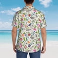 thumbnail image 3 of Lsque Rabbit And Butterfly pattern Hawaiian Shirt for Men, Unisex Summer Beach Casual Short Sleeve Button Down Shirts-3X-Large, 3 of 9