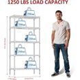 thumbnail image 4 of M MZG 5 Tiers Wire Shelf Dimensions: 29.5"W x 11.8"D x 59.5"H, White, 4 of 8
