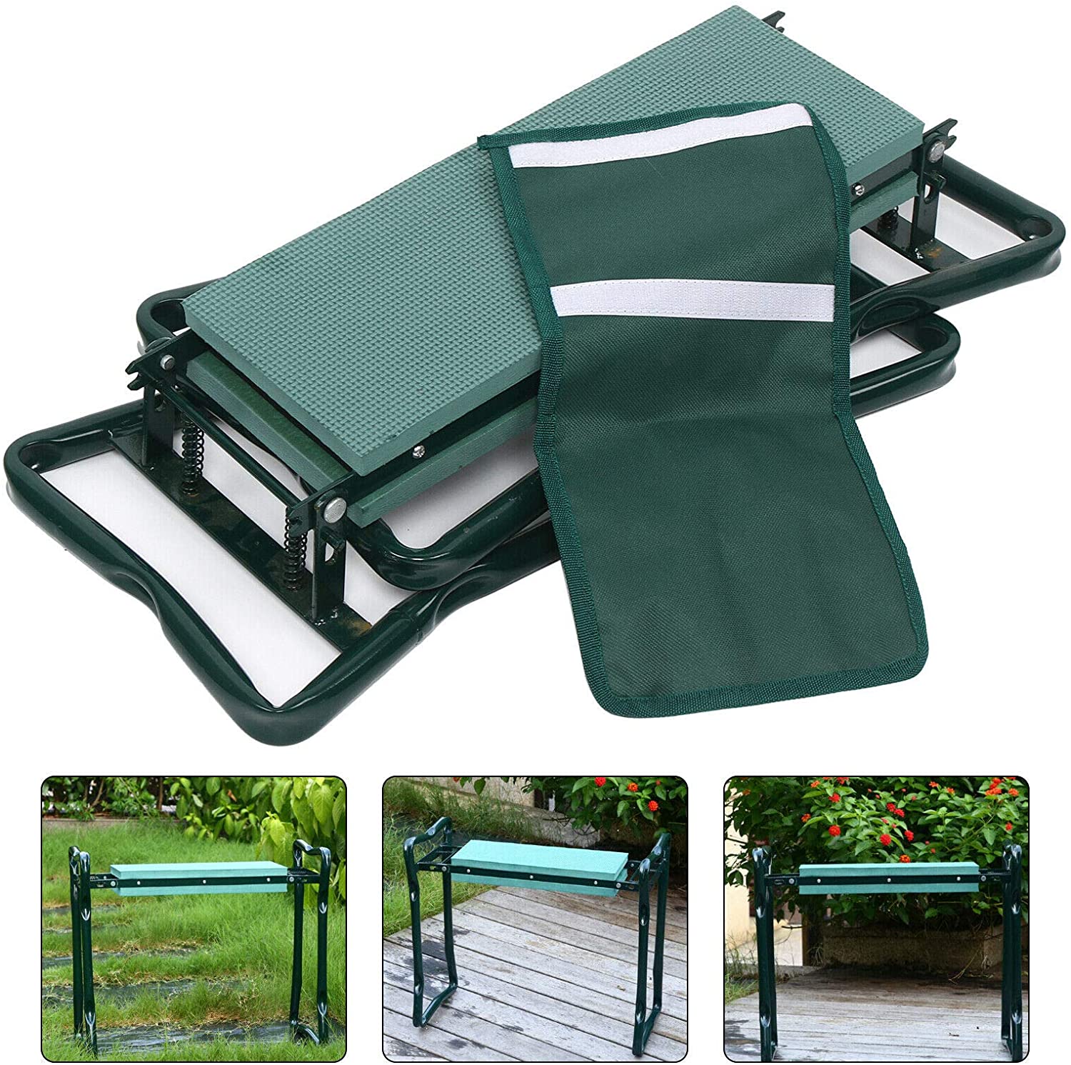 Wuzstar Portable Garden Kneeler Bench Folding EVA Pad Seat Stool for Protect Knees Garden Seat