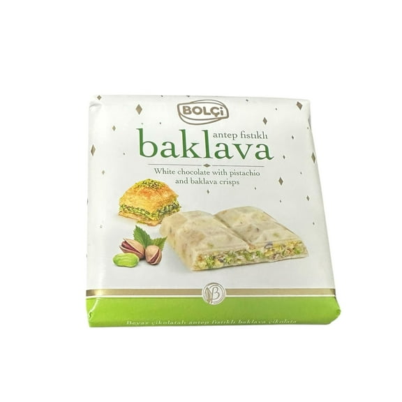 Bolci Baklava White Chocolate with Pistachio and Baklava Crisps
