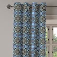 thumbnail image 3 of Ambesonne Bohem Grommet Curtain, Moroccan Eastern Ornaments, 50" x 63", Royal Blue, 3 of 6