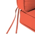 thumbnail image 6 of Jordan Manufacturing Sunbrella 45" x 22" Canvas Melon Solid Rectangular Outdoor Deep Seat Chair Cushion Set with Ties and Welt, 6 of 13