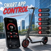 350W Foldable Electric Scooter for Adults, 8.5 Solid Tire 19mph , 21- Miles Range, Lightweight Commuting E Scooter with APP Control