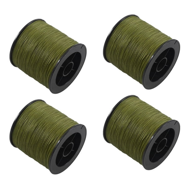 4X 500 M 30 LB 0.26mm Linea de Pesca 4 Hebras Trenzadas de PE de Fuerza Verde