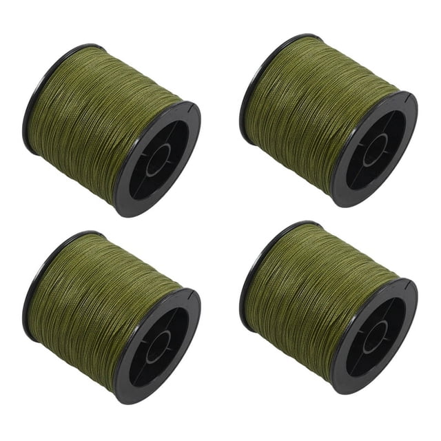 4X 500 M 30 LB 0.26mm Linea de Pesca 4 Hebras Trenzadas de PE de Fuerza Verde