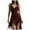 Wine, variant on XUNKUSGA Womens Dresses Retro V Neck Spaghetti Strap Faux Suede Dress Fashion Sleeveless Fringe Dress Classic Solid Color Cowgirl Outfits for Women,Red,S