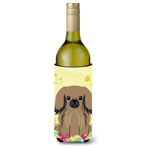 Easter Eggs Pekingnese Tan Wine Bottle Beverge Insulator Hugger