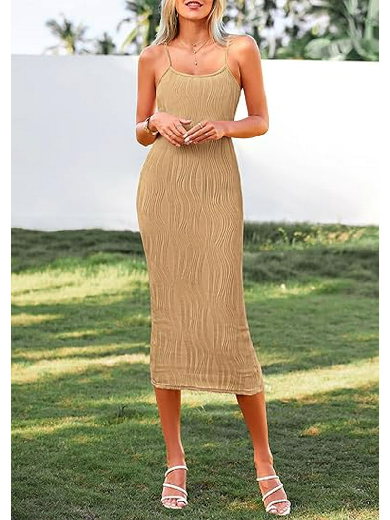 PRETTYGARDEN Women's Summer Sleeveless Bodycon Dress Textured Back Slit Sexy Cocktail Party Midi Dresses - Walmart.com PRETTYGARDEN Women's Summer Sleeveless Bodycon Dress Textured Back Slit Sexy Cocktail Party Midi Dresses - Walmart.com
