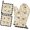 Vintage Floral, variant on Vintage Flower Green Oven Mitts and Pot Holders Set, Set Of 4 with 2 Oven Mitts & 2 Pot Holders, Heat Non-Slip and Heat Protective, with Hanging Loops for Cooking Baking and Grilling