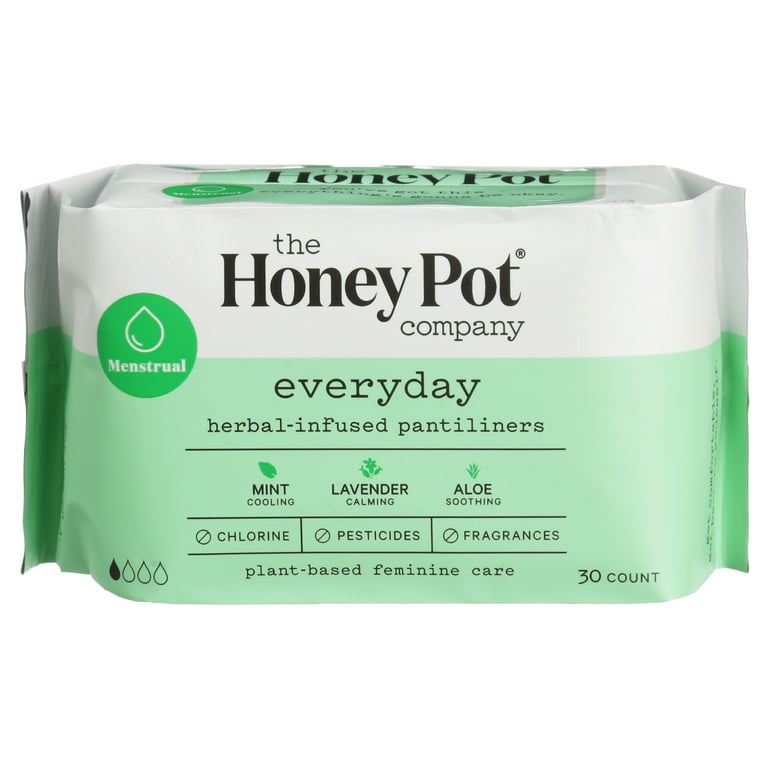 The Honey Pot Company Everyday Herbal Pantiliners, 30 Count 