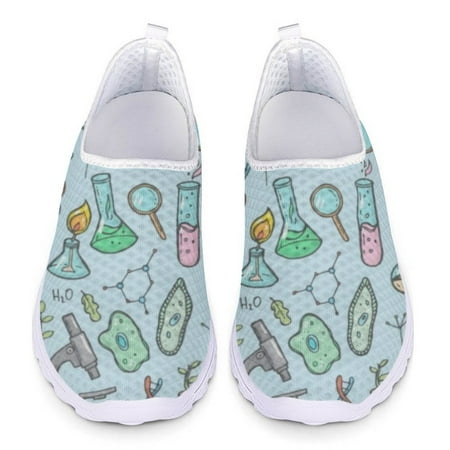 

Biology Chemistry Science Print Loafers Women Slip On Sneakers Mesh Ladies Casual Shoes Summer Sport Jogging Shoes Woman Flats