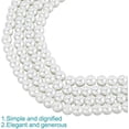 thumbnail image 5 of 200Pcs White Round Glass Pearl Beads 8mm Loose Imitation Pearls Ivory Pearls for Earring Jewelry Making Vase Filler Table Scatter Wedding Party Decoration Hole:1mm White, 5 of 7