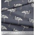 thumbnail image 3 of Soimoi Polyester Crepe Fabric Heron Block Fabric Prints by Yard 52 Inch Wide, 3 of 3
