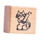 thumbnail image 2 of Sellos de gato para niños, sello cuadrado pequeño en bloque de madera, animal dulce para tarjeta Enfermero, 2 of 9