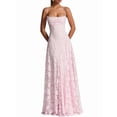 thumbnail image 3 of Women'S Maxi Dresses Wedding Guest Dress A-Line Long Square Neck Backless Sling for Beach Pink XL, 3 of 9