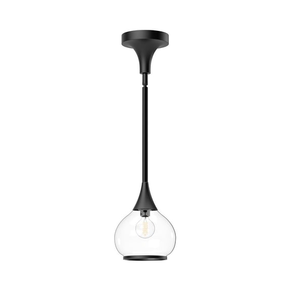 PD524006MBCL-Alora Lighting-Hazel - 1 Light Pendant-8.38 Inches Tall and 6.63 Inches Wide-Matte Black Finish-Clear Glass Color