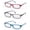 Transparent Red/Gray/Blue-3pcs, variant on 3 Pack Blue Light Blocking Reading Glasses for Women, Spring Hinge, 3 colors, Anti Eyestrain, +2.00