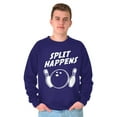 thumbnail image 5 of Split Happens Bowling League Nerd Sweatshirt for Men or Women Brisco Brands M, 5 of 6