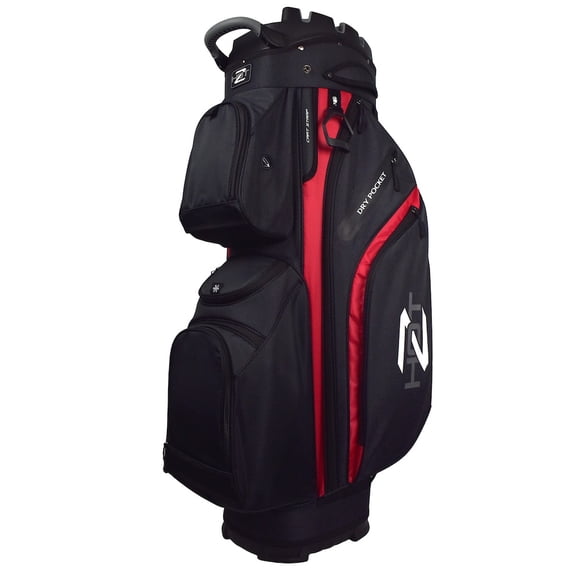 Hot-Z Golf Clutch Organizer Cart Bag Black/Heather Grey/Red