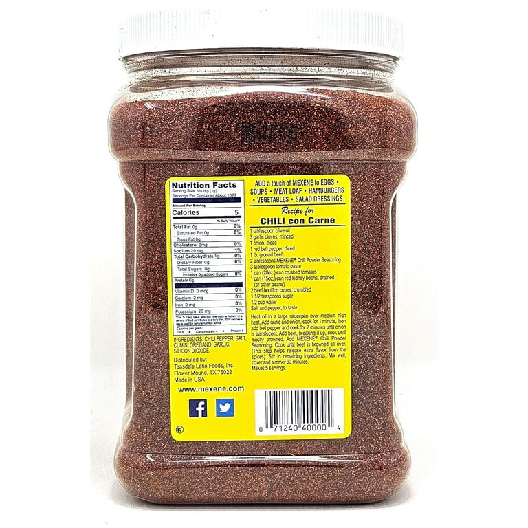 Mexene Chili Seasoning, 38 Ounce Chili Powder for Authentic Texas