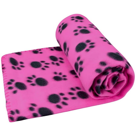Cute Dog Bed Mats Soft Flannel Fleece Paw Foot Print Warm Pet Blanket Sleeping Beds Cover Mat For Small Medium Dogs Cats rose red black