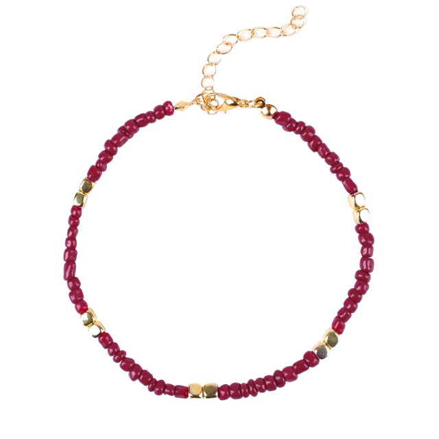 Cheville pour Femmes Ajustable Mode Fait Main Bracelet de Plage Perlé
